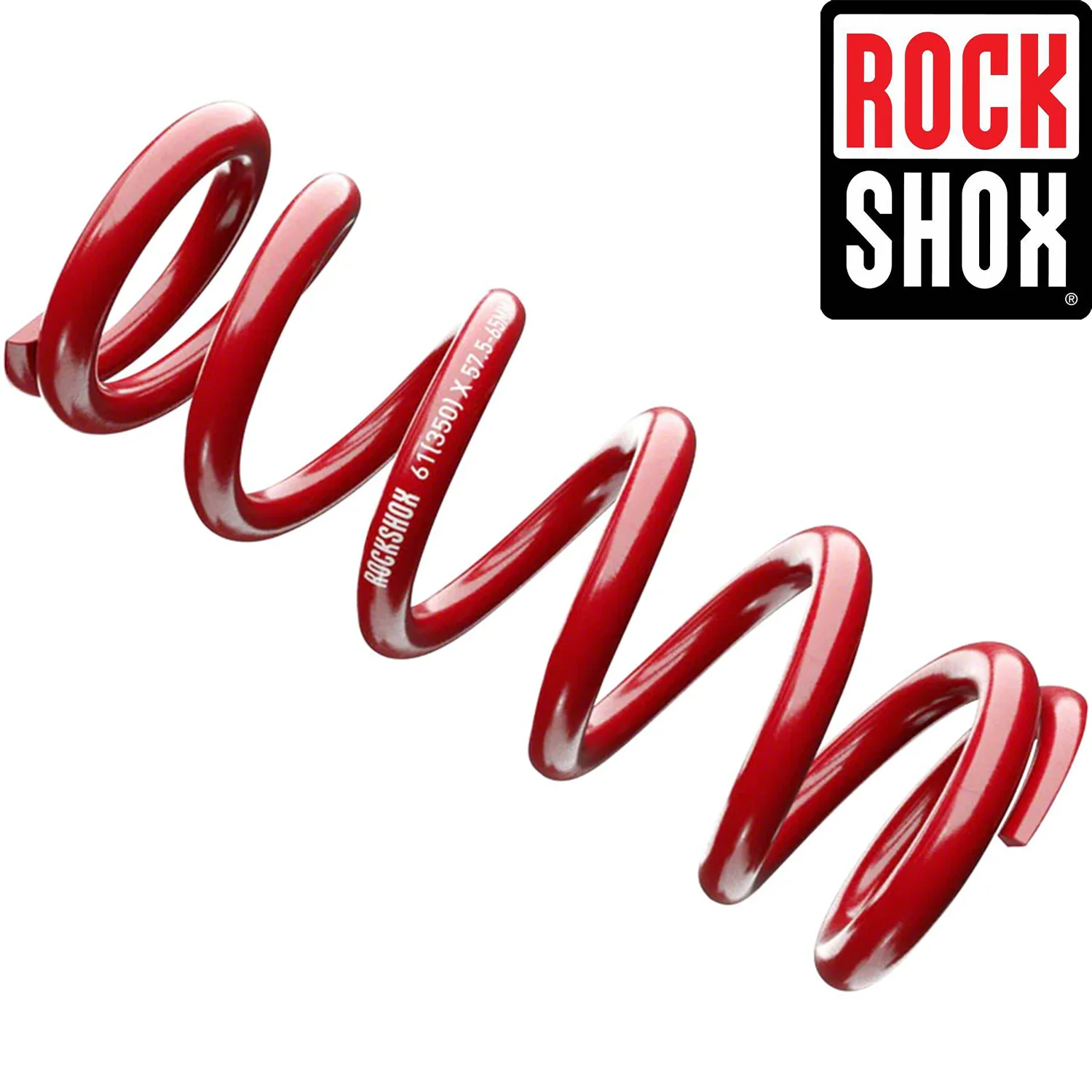 RockShox Metric Spring - Electric Red, Length 134MM, Spring Travel (47.5-55MM), 350 LB