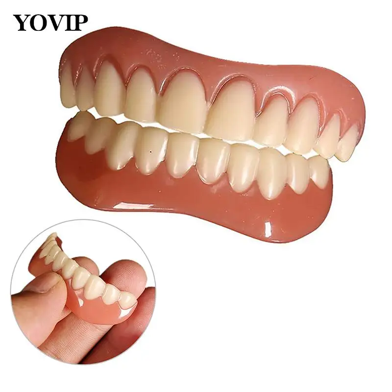 

Upper/Lower Cosmetic Cosmetic Teeth Veneer Dentures for Women and Men Oral Care