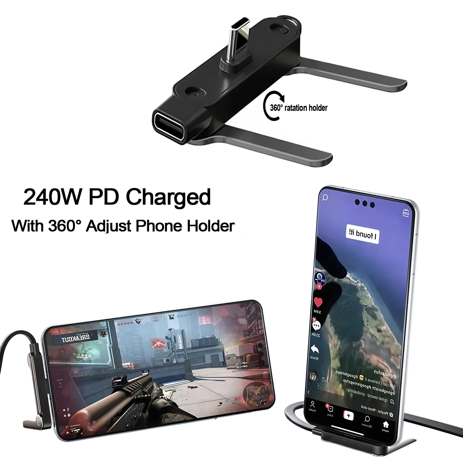 รูปสินค้า แท่นชาร์จพับได้ USB-C รองรับ PD 240W