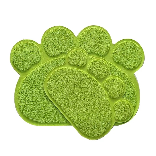 Cat Litter Mat Non-slip Pet Paw Shape Mat Pet Dog Cat Puppy Kitten Dish  Bowl Food Water Placemat Mat 30*40cm