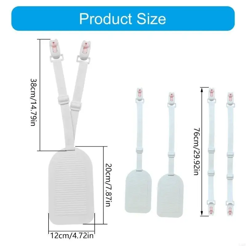 54DF 2Pcs 침대 시트 클립 퀼트 고정 홀더 벨트는 침대와 소파에 단단히 고정됩니다.