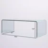 Premium Tempered Glass Coffee Table,Small Modern Coffee Table for Living Room,Match Well with Rug(39.4x19.7x13.8) 3