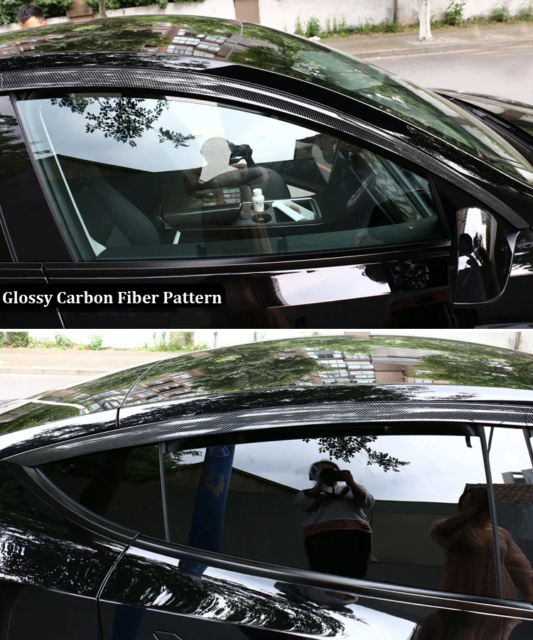 For Tesla Model 3 Y Window Rain Guards Deflectors Model3 2022 Exterior Modified Accessories Car Weather Shield For ModelY 2020 seat covers