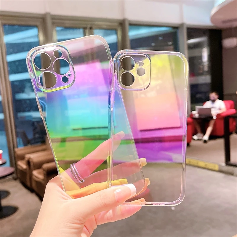 Luxury Laser Colorful Hard Plastic Phone Back Cover