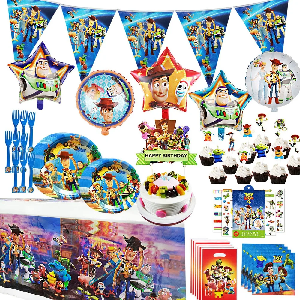 heroico Colonial para justificar Toy Story 4 suministros de fiesta de cumpleaños, servilleta de papel  desechable, bandera, mantel, taza, vajilla, Baby Shower, decoración de  fiesta de cumpleaños|Vajilla de fiesta desechable| - AliExpress