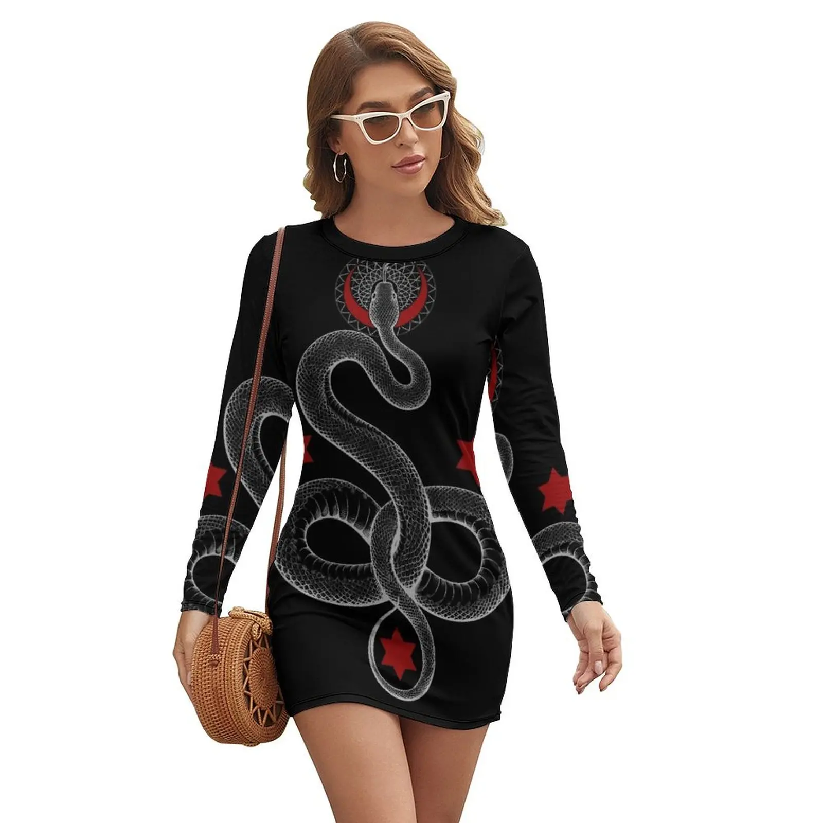 

SERPENTINE Long-sleeved Dress evening dresses ladies sexy dress
