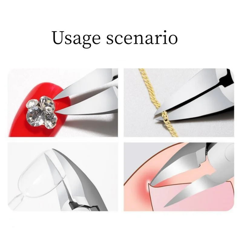 Toe Nail Clipper Professional Toe Nail Clippers Cutter Ingrown Toenail Tool Thick Nail Dead Skin Dirt Remover Super Sharp Curved Blade Tools