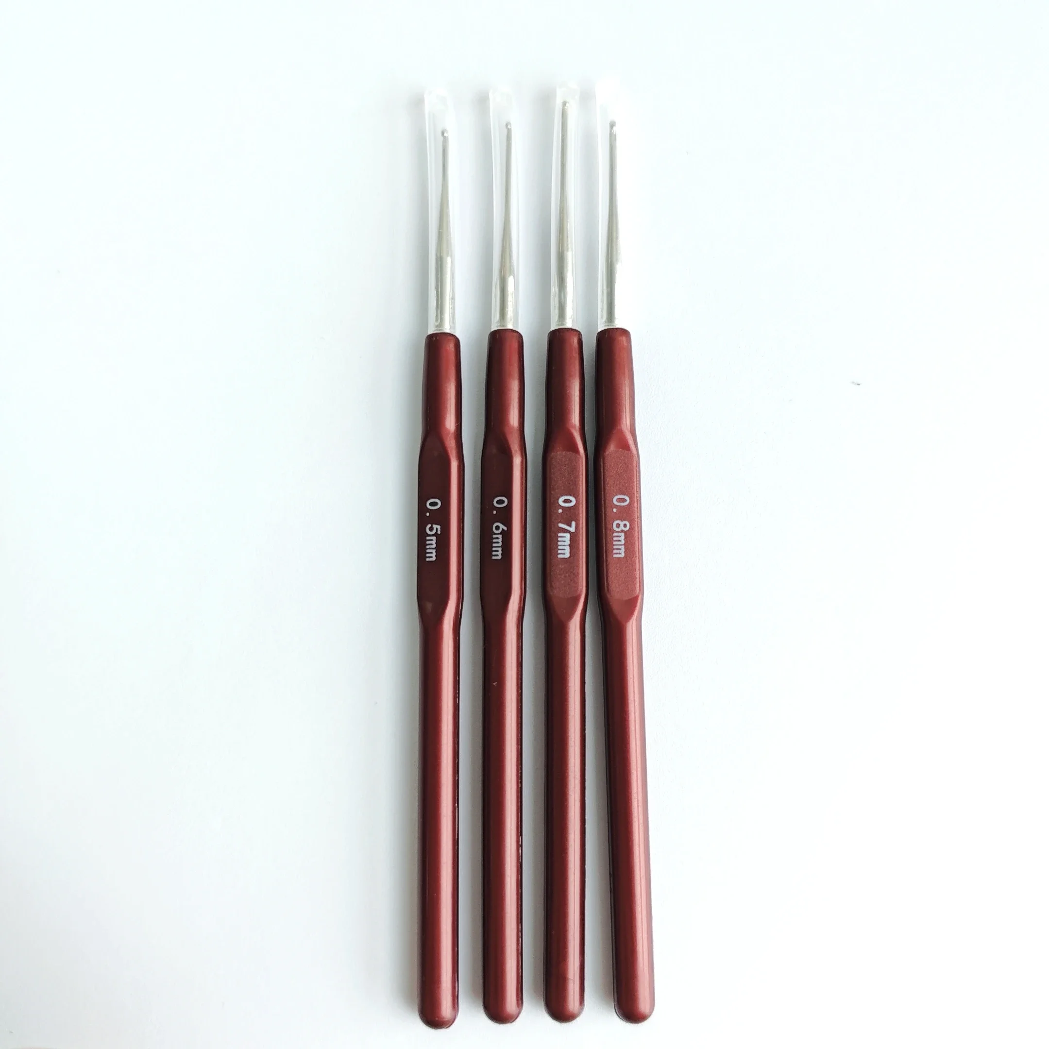 드레드락 헤어 위빙용 마이크로 크로셰 훅 - 금속 및 플라스틱 뜨개질 바늘 도구 0.5mm 0.6mm 0.7mm 0.8mm DIY
