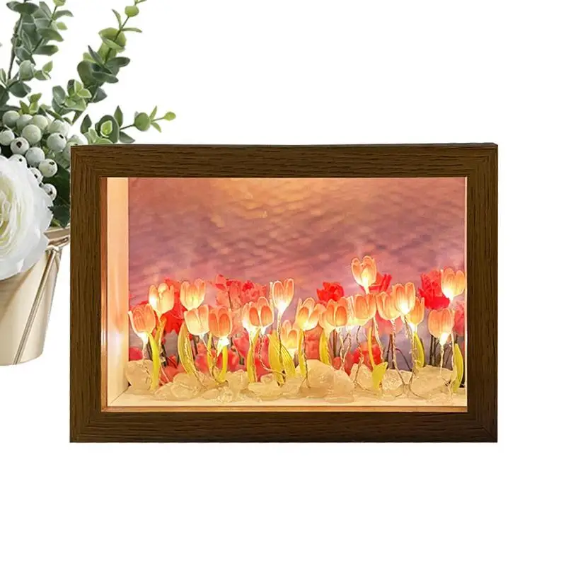 

Tulip Light Lamp Night Light Flower Lamp For Bedroom Living Room Kids Room Decor Colorful LED Tulip Shaped USB Rechargeable