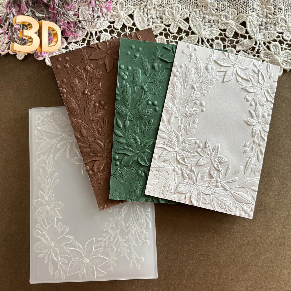 3D Texture Board Plastic Embossed Embossed Board Die DIY Print Clip Album Greeting Card Handheld Decoration Materials