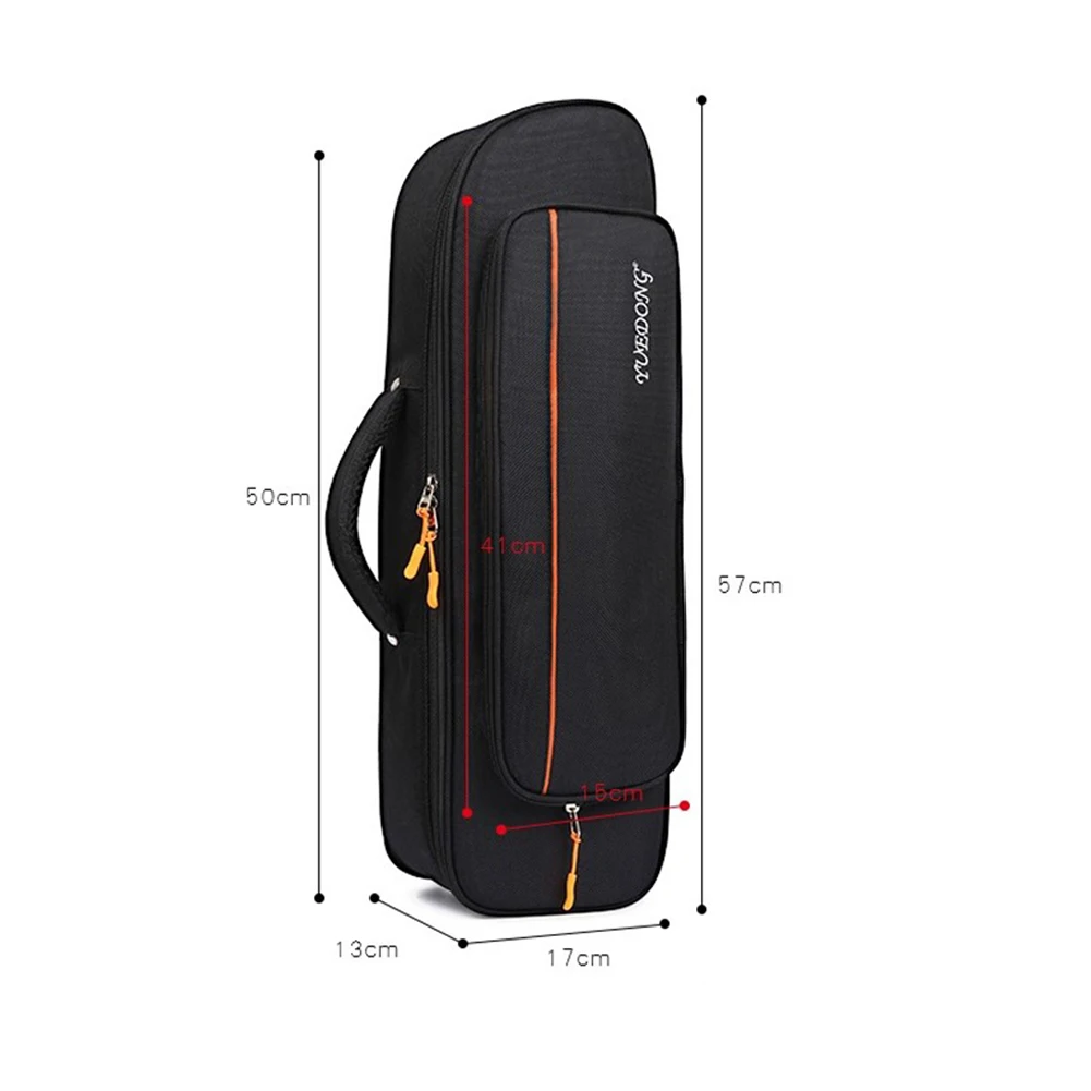 Trumpet Bag Backpack Oxford Cloth Soft Storage Case 22.44 X 6.69 X 5.12inch Trumpet Mouthpiece Trumpet Cleaning Kit Trumpet Silencer