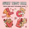 SWEET BEAR Bold-easy Patterns Coloring Book for Adults Cute Drawing Book Perfect Gift for Party and Birthday 1