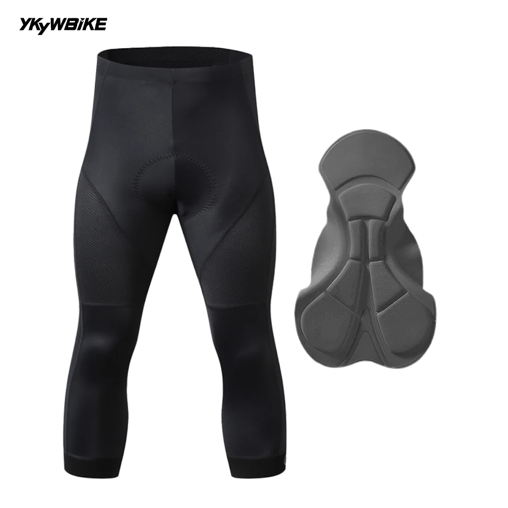 Men 3/4 Cycling Pants Road Bike Tights Summer Cycling Shorts Bicycle 3/4 Pants Pro Team