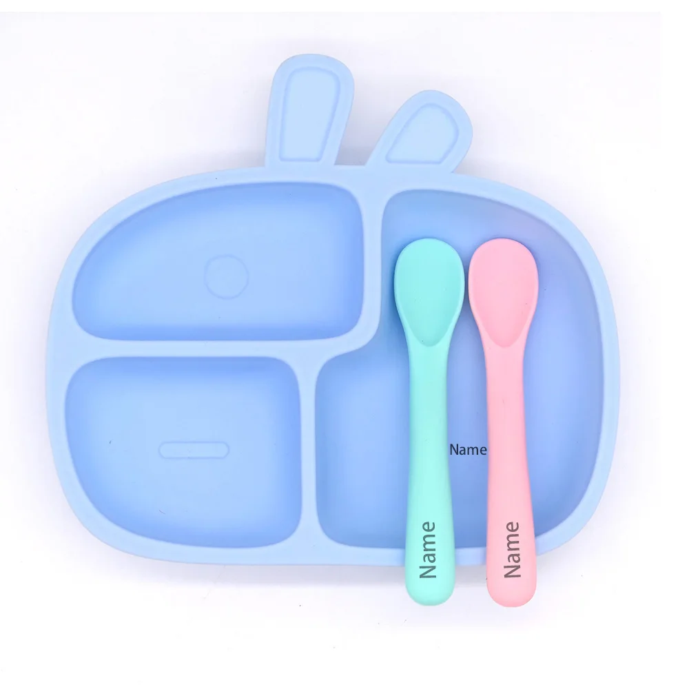 Baby Tableware Bowl Personalized Customization Free Printing Silicone Material Boy Girl Holiday Gift