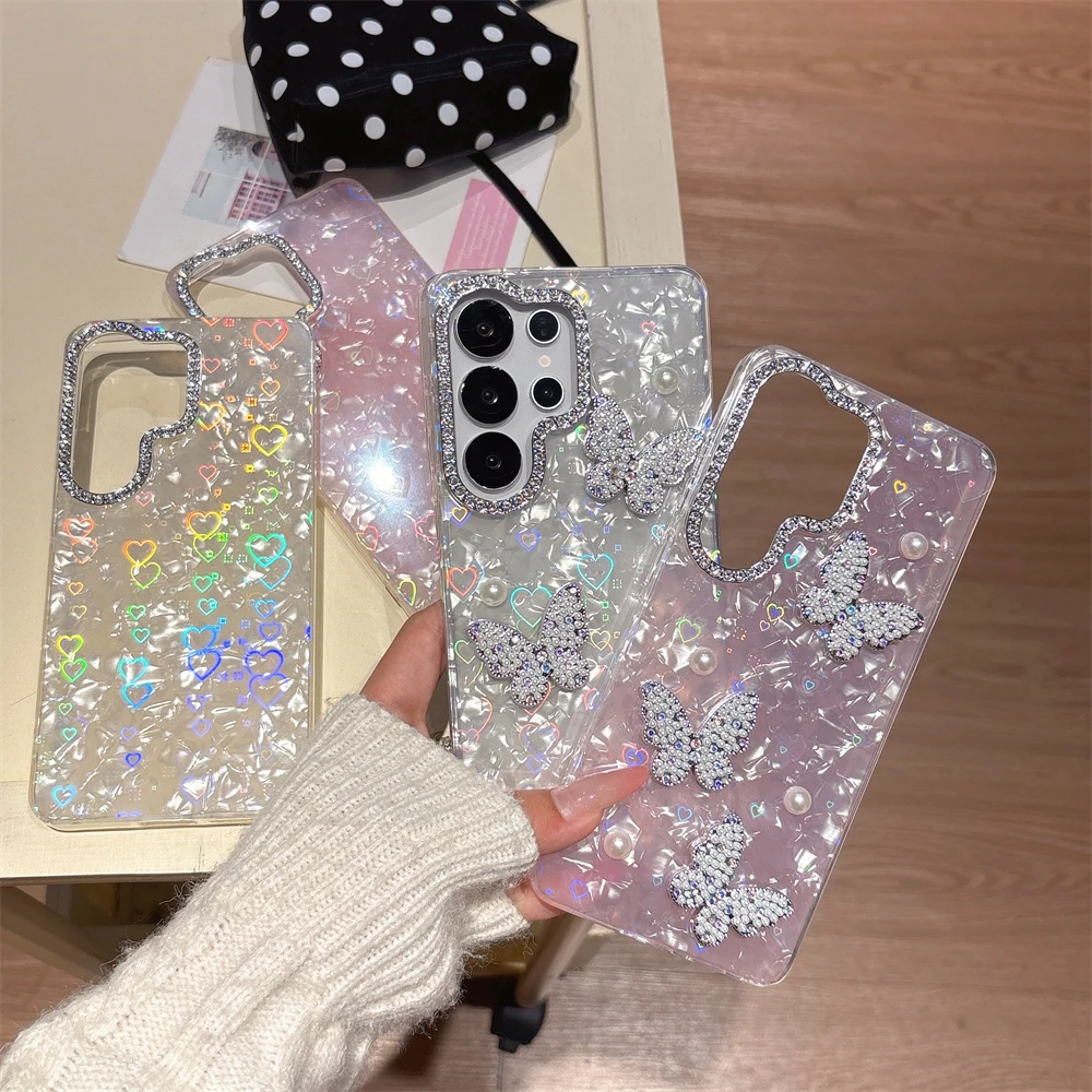 Diamond Butterfly Luxury Phone Case with Soft Glitter Candy Cover
