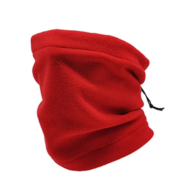 Fleece Neck Buff Male Bandana Winter Windproof Scarves Soft Cycling Hiking Half Mask Neck Warmer Gaiter Snowboard Bandana Ski Red