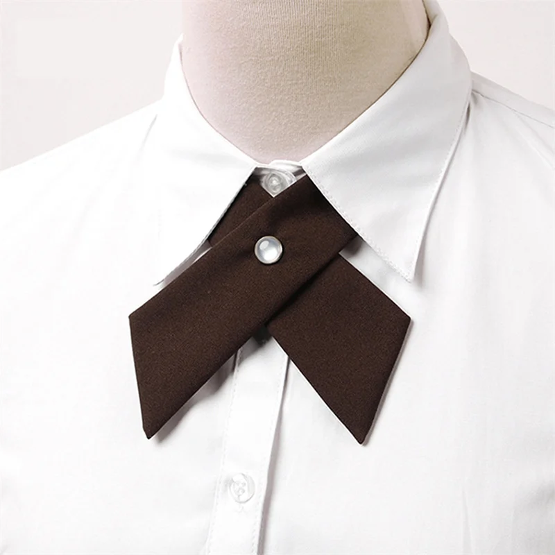

Student Uniform Bow Tie, Korean Version of British Men and Women's Professional Attire Bow Tie, Female Cross Over Bow Tie