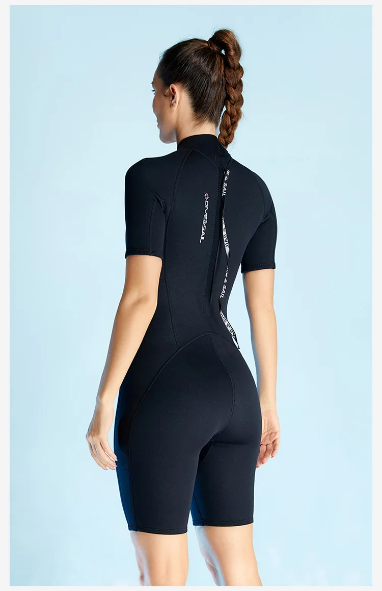 Description Picture 6 of itemDIVE&SAIL Warm Diving Suit for Men's Women's 1.5mm Short Sleeve One Piece Surfing Suit