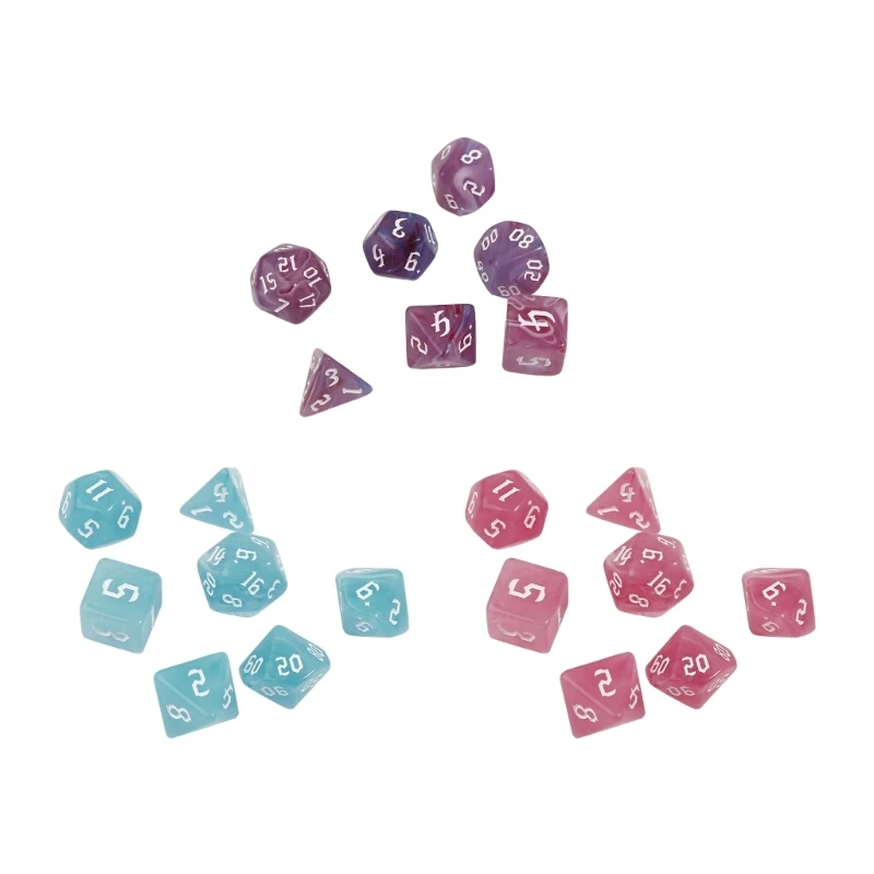 

7Pcs/pack Various Shapes Digital Game Dices Club Party Family Board Game Props