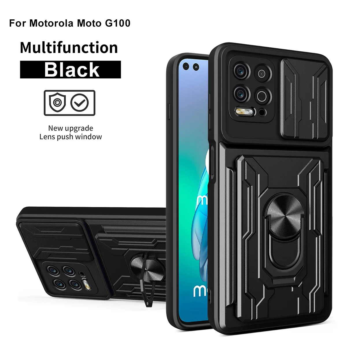 Custodia Magnetica Per Motorola G100 Supporto Per Anello Per Auto Capas Motorola G22 4G Smartphone Android Fundas Motorola G73 G53 G23 G13