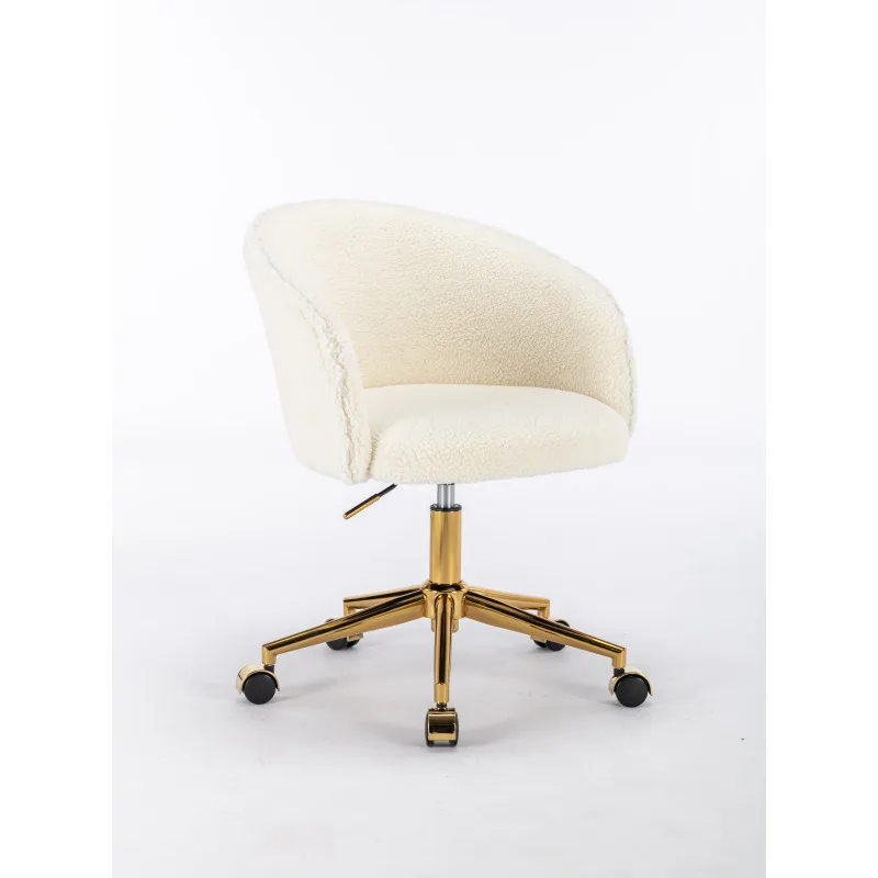 Hengming Golden Foot Office Modern Armchair  Height Adjustable  Rotary Cosmetic Chair  For Bedroom  Set Of 1 2