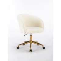Hengming Golden Foot Office Modern Armchair  Height Adjustable  Rotary Cosmetic Chair  For Bedroom  Set Of 1 2
