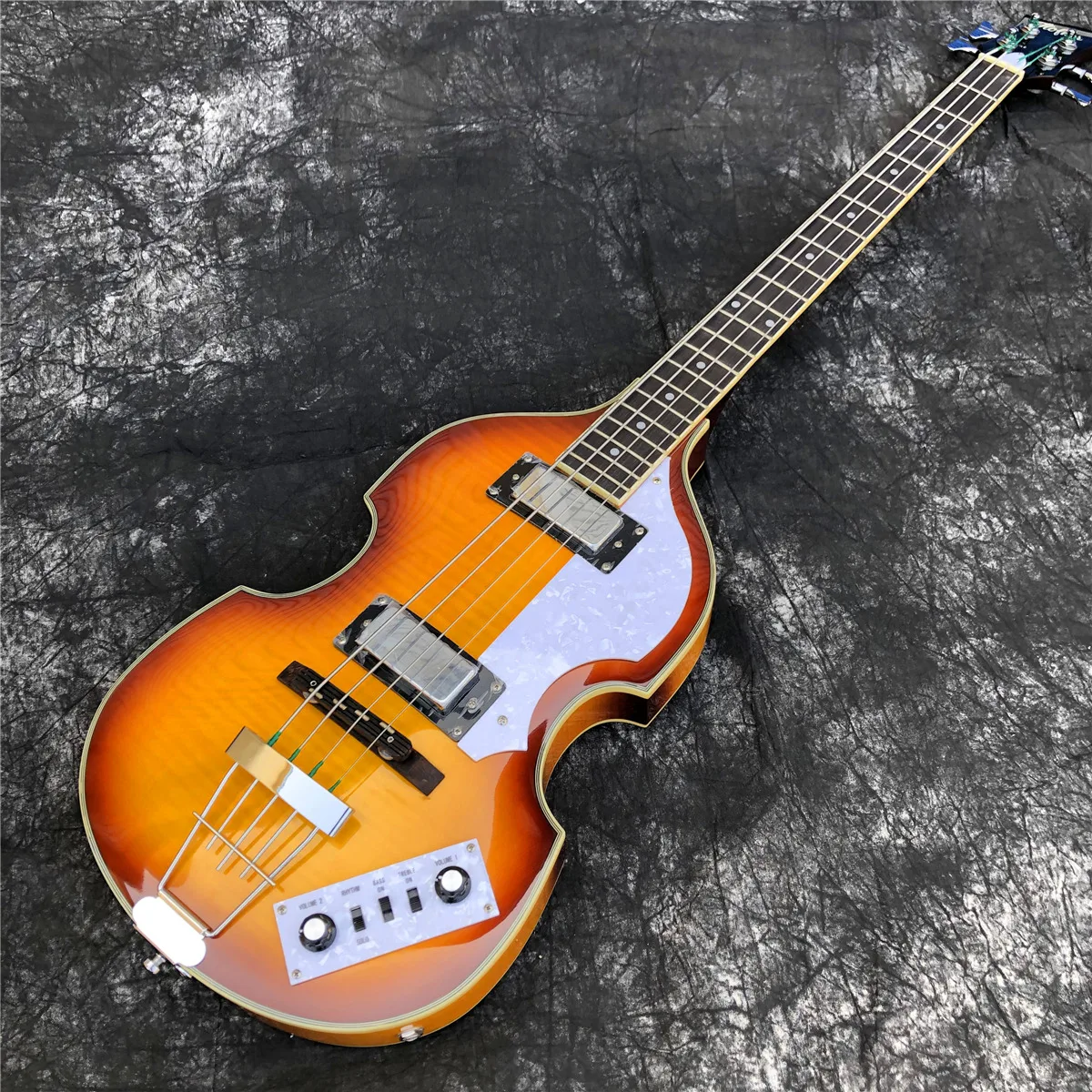 Hofner 4-струнная электрическая фотоэлектрическая Кленовая полый корпус винтажная