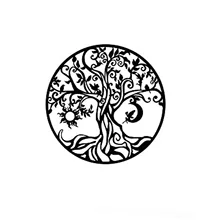 

3D Metal Tree Of Life Wall Decoration Round Iron Art Home Wall Hanging Decorations Tree Of Life Wall Ornaments Sculpture Gifts