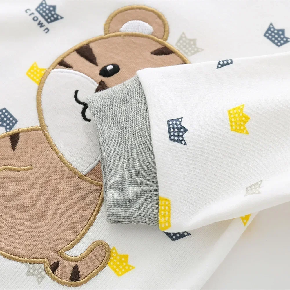 Baby Jumpsuit 3-12M Baby Boy Autumn Onesies Long Sleeve Footies Romper Newborn Bodysuit