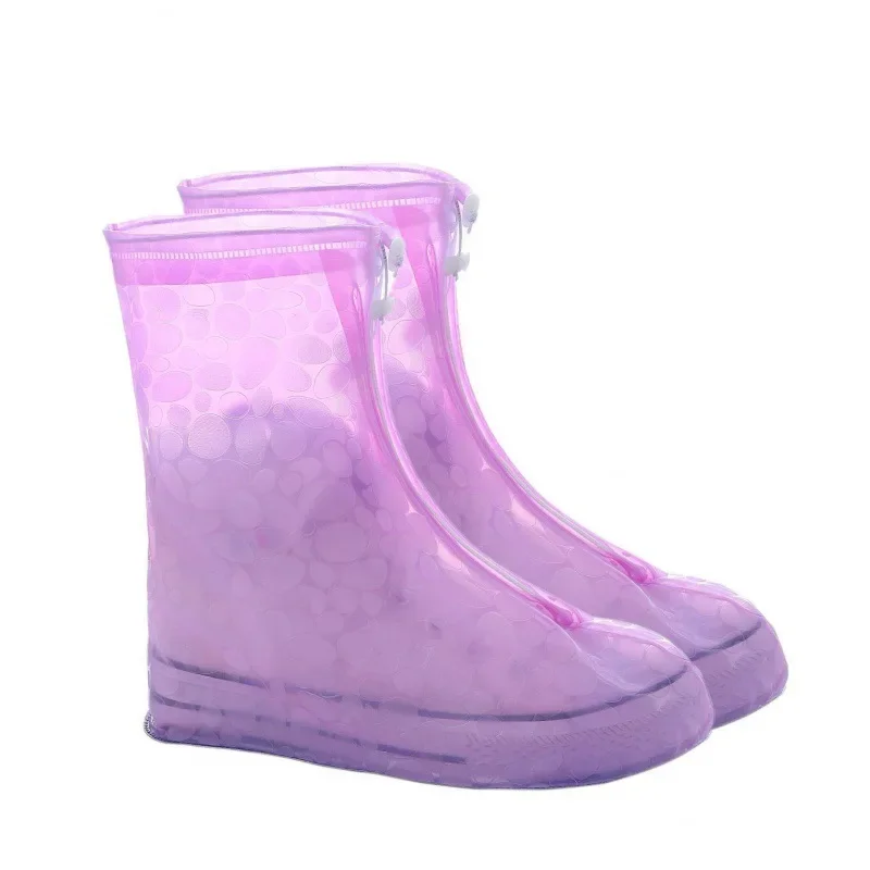 Reusable Waterproof Shoe Covers, Not-Slip Raining Shoes Cover with Zipper for Cycling, Outdoor Camping and Travel