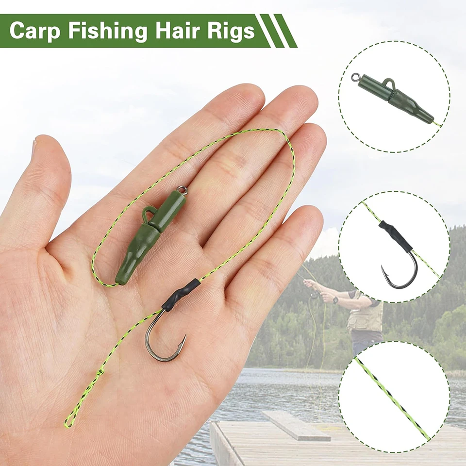 Pre Rigged Rig Per Carpe – Tubo Elicottero Chod Hair Rigs (PPRT) 1/3/5 Pezzi