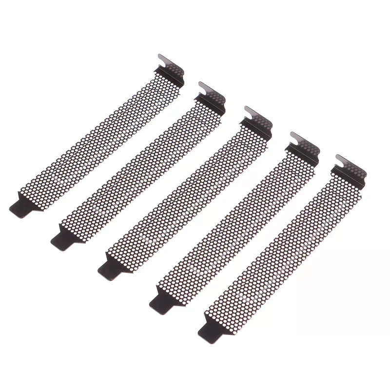5Pcs PCI 슬롯 커버 먼지 필터 블랭킹 보드 냉각 팬 먼지 필터 환기 PC 컴퓨터 케이스 액세서리