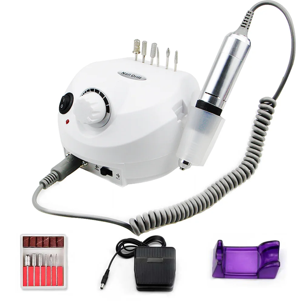 Nail Drill Machine 35000RPM Pro Manicure Machine Apparatus For Manicure Pedicure Kit Electric Nail File With Cutter Nail Tool 7