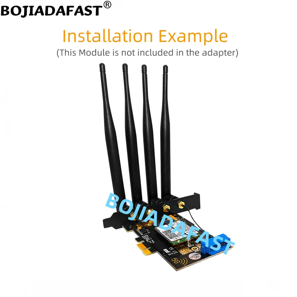 Cartão Adaptador sem Fio com Slot Dual Nano Sim Módulo Gsm Modem Pci-e 1x Pcie x1 para Ngff M.2 B-key 5g 4g Lte - Imagem 4