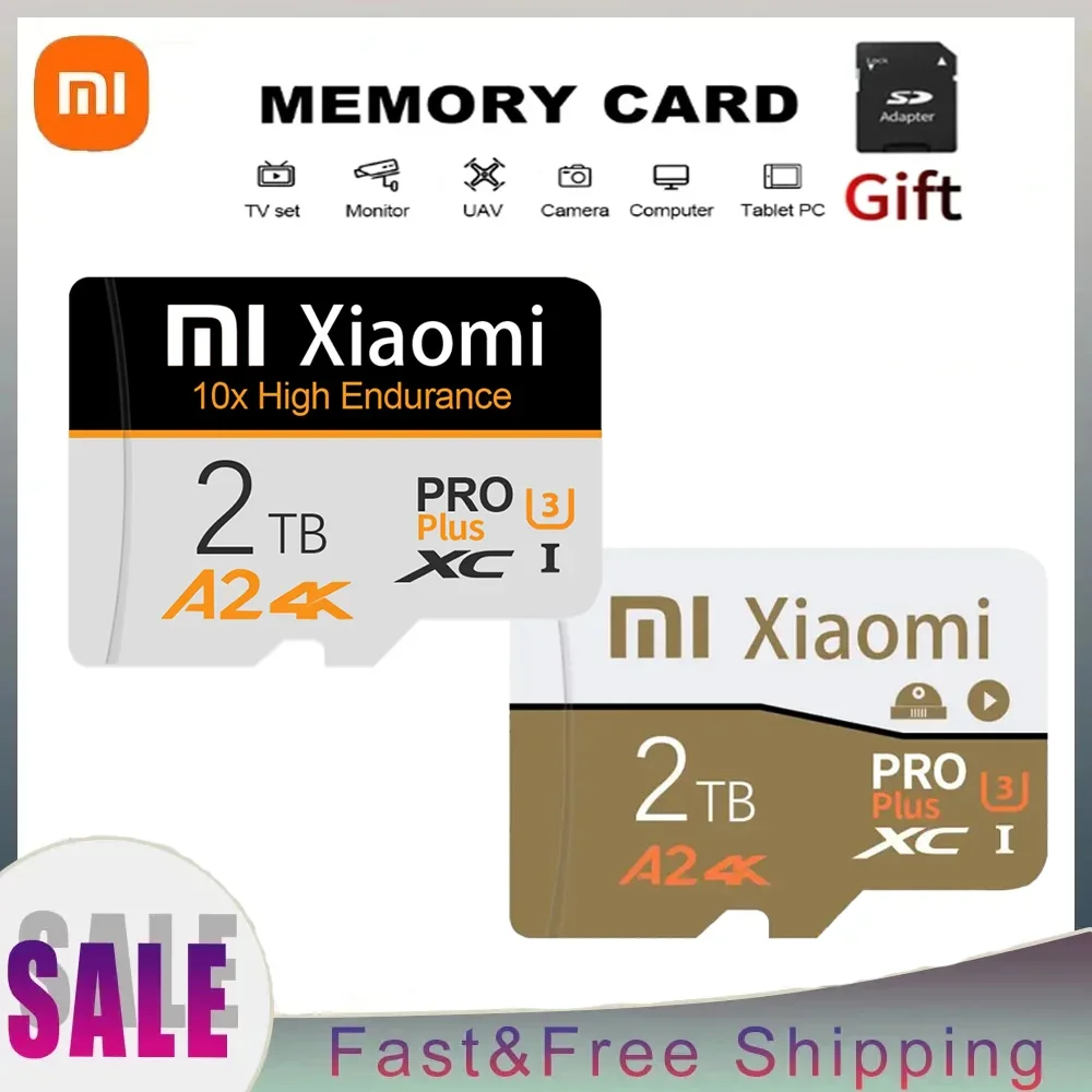 thumbnail image 1 of Tarjeta de memoria original XIAOMI Pro Plus de 2 TB, tarjetas Micro TF de alta velocidad, A2, U3, 4K, almacenamiento de datos ampliado de 1 TB, 512 GB, 32 GB para teléfono, 1 of 5
