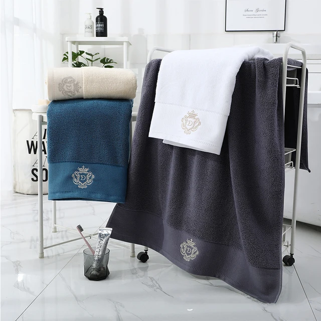 Five-star Hotel Thickened Cotton Towels Bath Towel Face Towel Light Luxury  Large Adult Washcloth Embroidery Wholesale 160x80cm - AliExpress