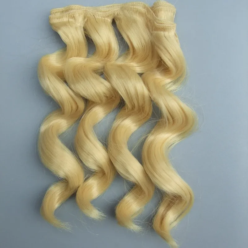 1pcs 15 cm high temperature heat resistant doll hair for 1/3 1/4 1/6 BJD diy curly doll wigs 5