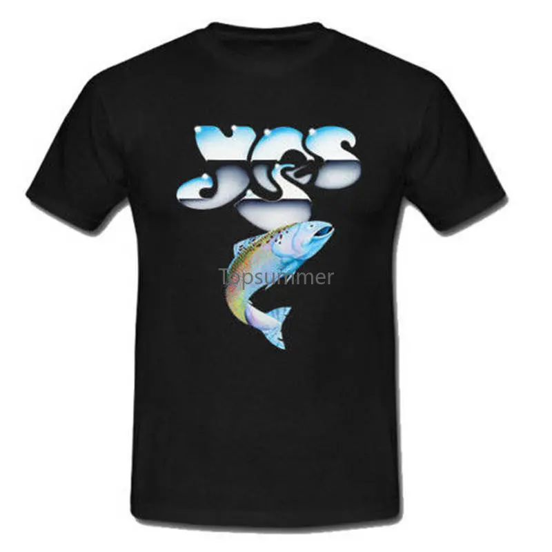 

Black Style Men'S Fashion Crew Neck Yes Band Short-Sleeve T Shirts