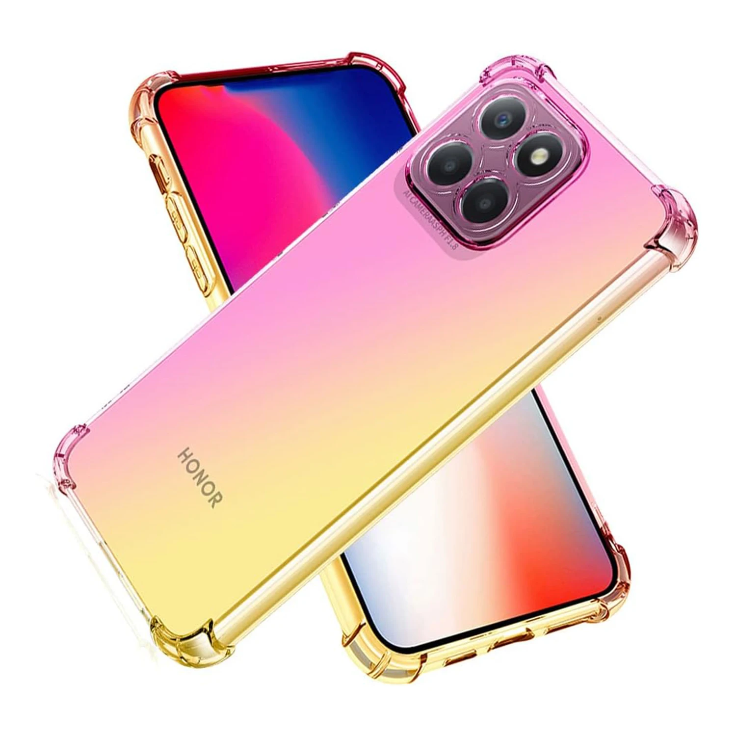 Per Honor X7 Custodia,Sottile Trasparente Silicone Urto Gradiente