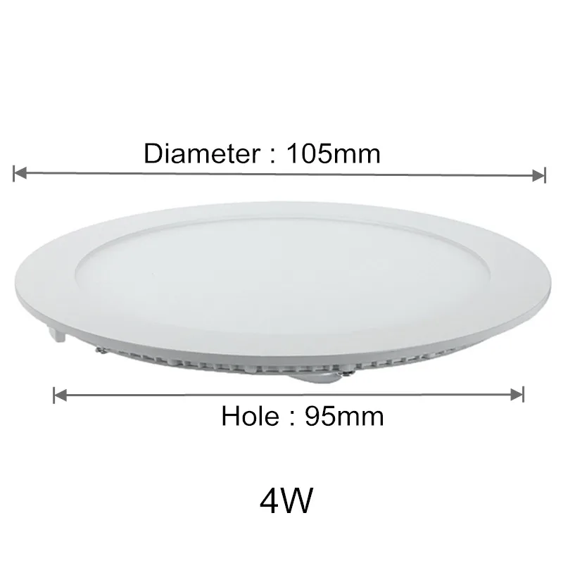 Versatile Dimmable LED Ceiling Downlight - Round Recessed Panel Light