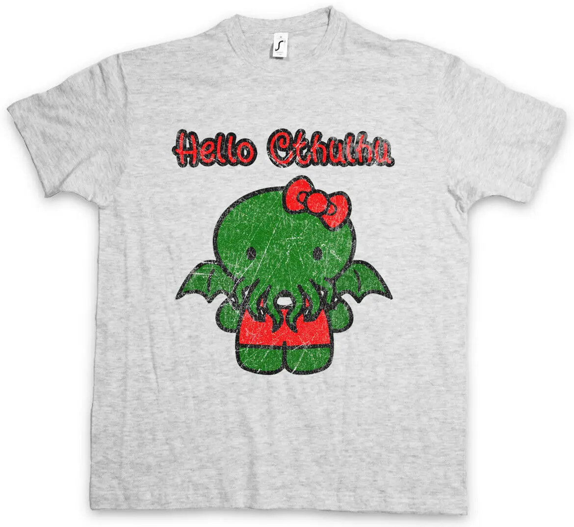 Hello Cthulhu T-Shirt Wars Horror Arkham H.P. Miskatonic Dunwich