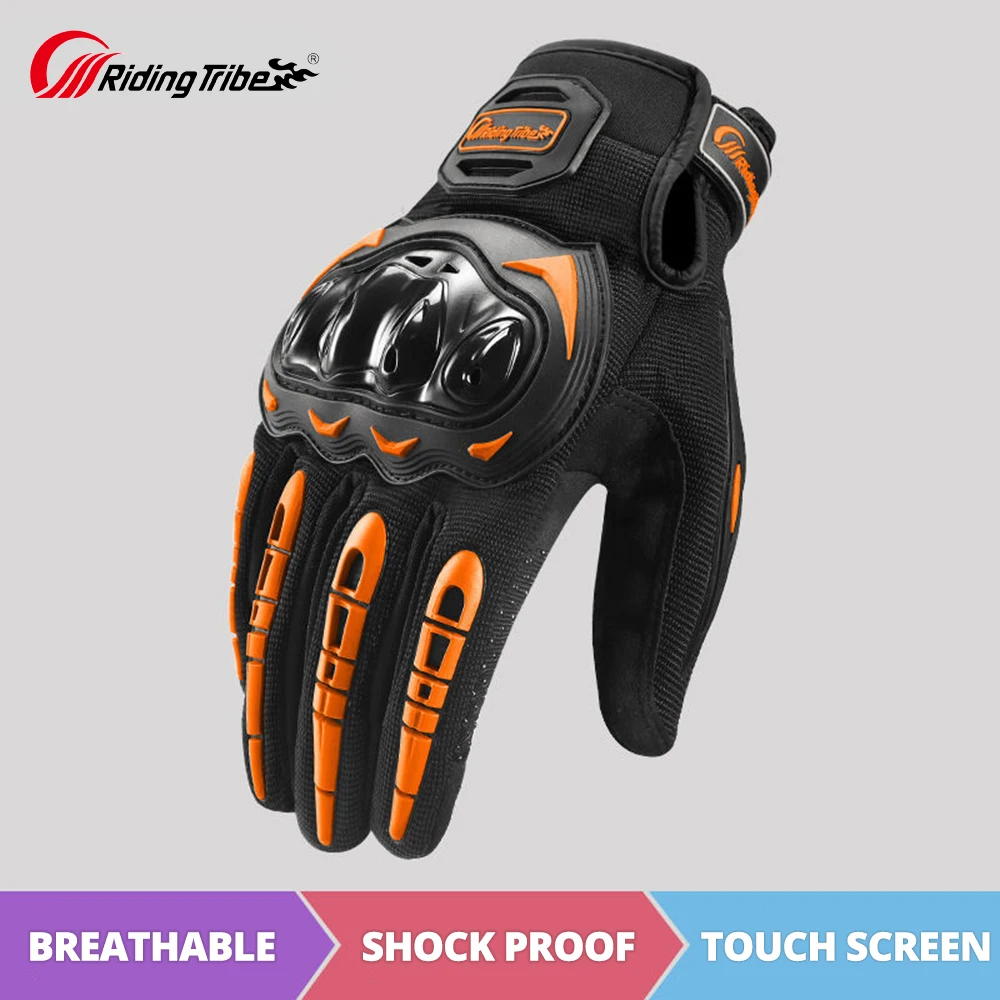 

Motorcycle Gloves Men's Women's Moto Touch Screen Moto Gloves Motocross Wear-resistant Summer Enduro Motorcyclist Gloves Orange