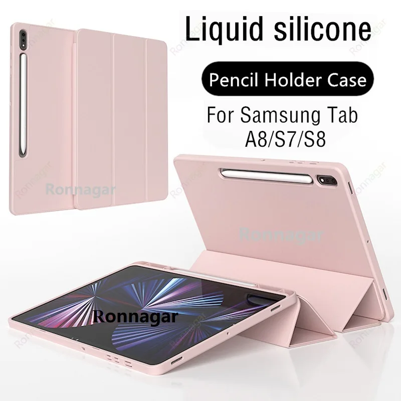 Per Samsung Galaxy Tab S8 / Tab S7 11 Pollici Con Portapenne S Custodia Protettiva Sottile Smart Cover Per Galaxy Tab S8 S7 Funda Cover