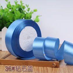 Dark Green Satin Ribbons for DIY Crafts and Elegant Gift Wrapping (Diamond Blue)