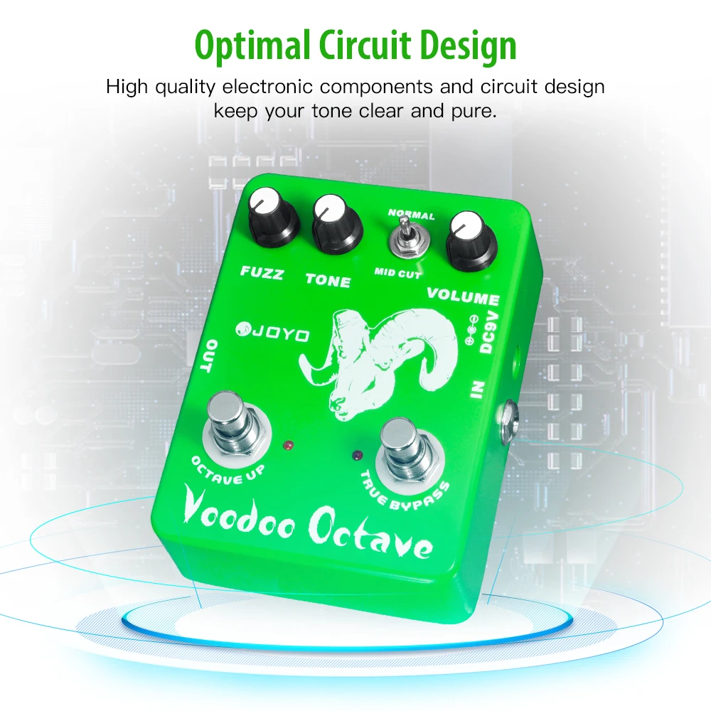 JF-12 VOODOO OCTAVE Octave Pedal with Mid-cut Function Features Fuzz Distortion