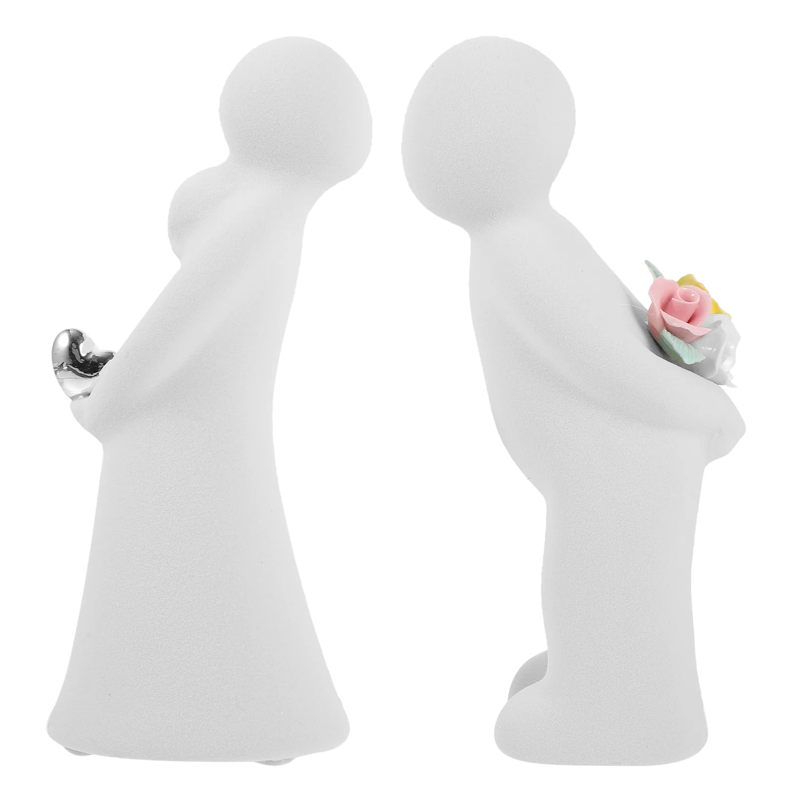 

Kissing Couple Figurine Character Ornament Birthday Decoration for Girl Lover Sculpture Ceramic Crafts