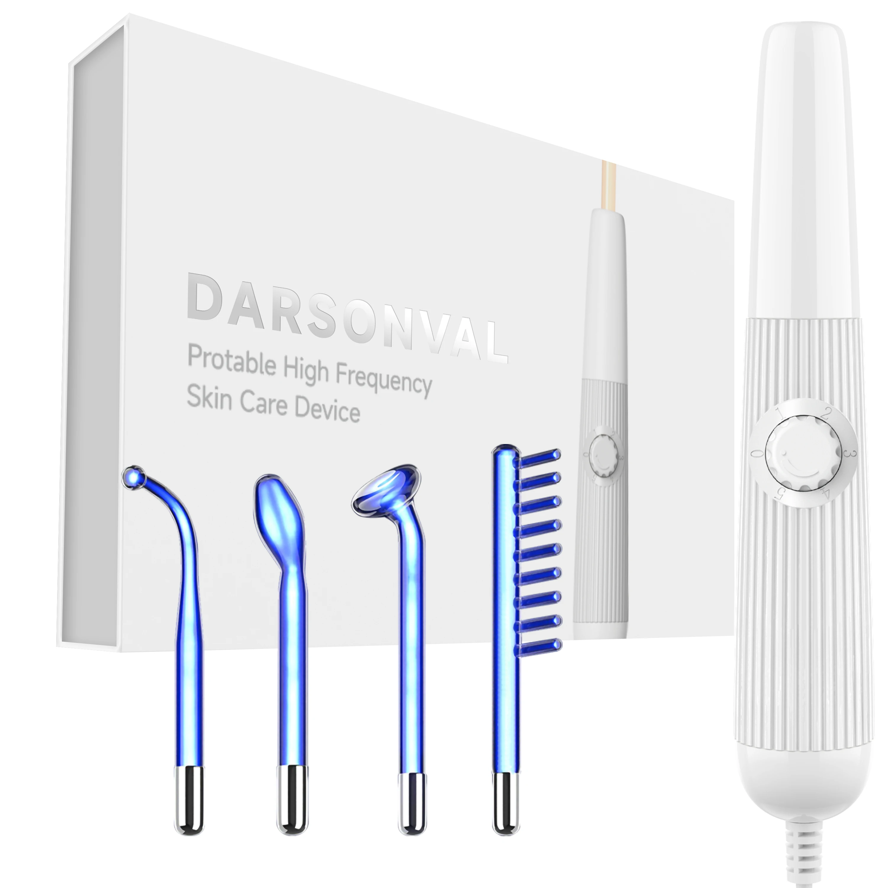 

Darsonval High Frequency Facial Machine Electrotherapy Wand Glass FUSION Neon + Argon Wands Remove wrinkles High Frequency Wand