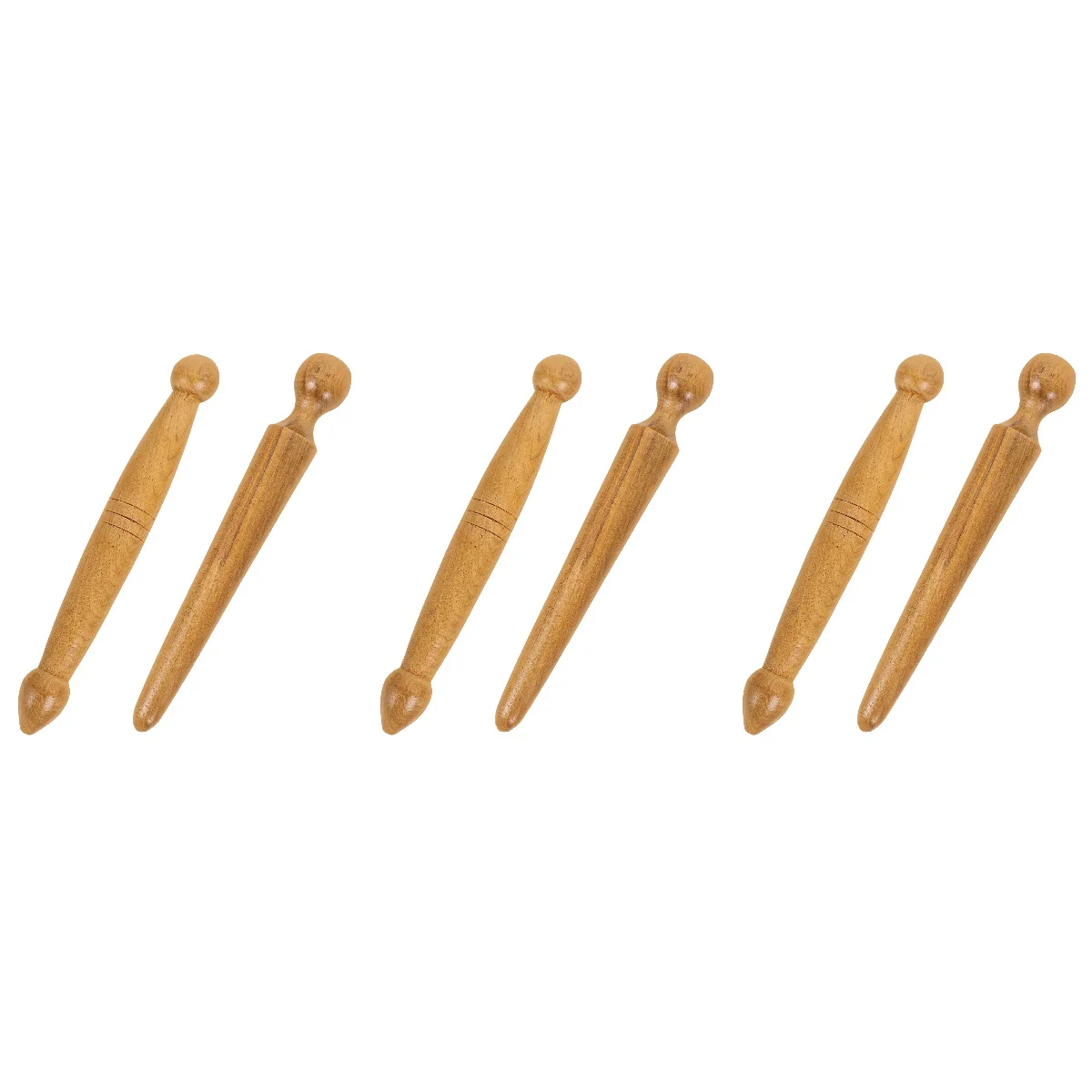 

6 Pcs Hole Stick Foot Relaxing Sticks Wooden Body Roller Reflexology Tools Wand