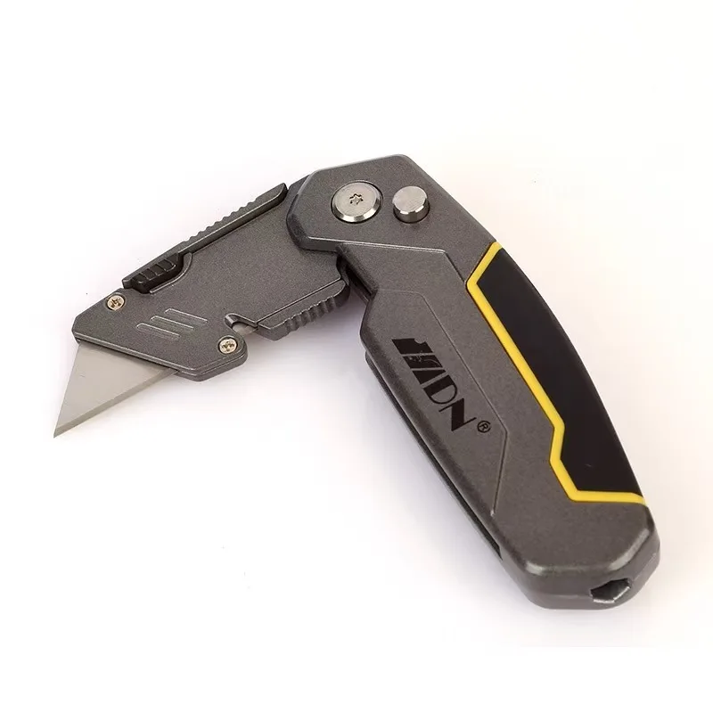 알루미늄 합금 다기능 접이식 유틸리티 나이프 (드라이버 비트 포함, 십자/평면 헤드, 종이 커터, 패키지 오프너)
