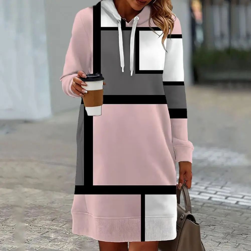 

Winter Women's Hoodie Dress 3d Vintage Print Dress Sweatshirt Fashion Casual Dress Elegant Casual Party Dress Female Clothing